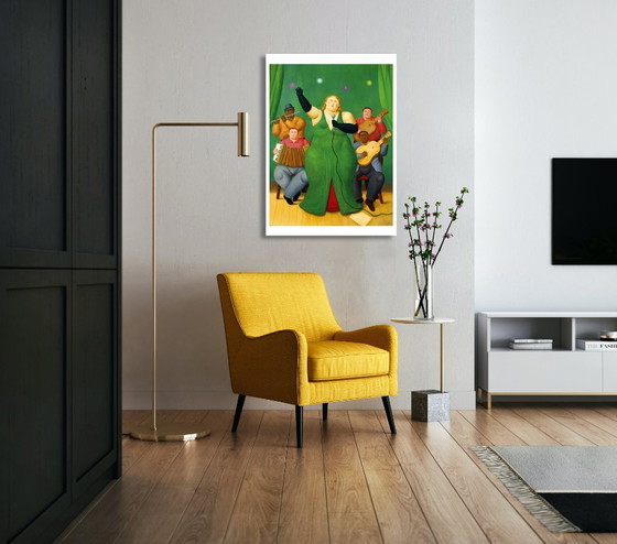 Image 1 of La Cantante (De Zanger) - Fernando Botero 2016 - Poster 50 x 70 cm