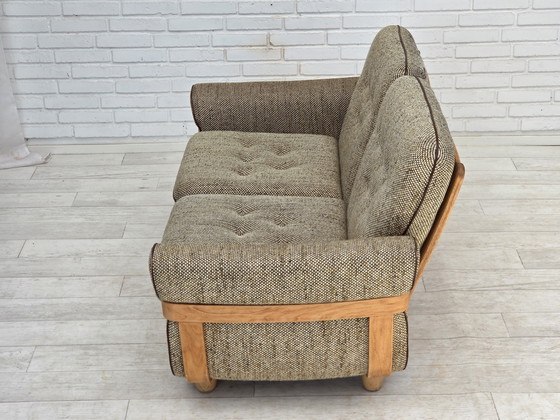 Image 1 of 1970s Danish 2-Seater Sofa, Original Condition, Furniture Wool, Bentwood