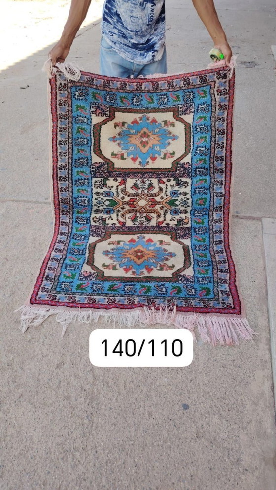 Image 1 of Handgeknoopt Berber kleed wol 140x110cm