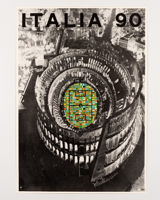 Image 1 of Italia 90 – 1990 Originele vintage sportposter van Alberto Burri – Modern – 100x70 cm