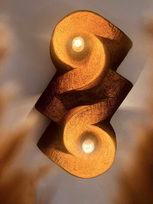 Very Unique! Brutalist Wall Lamp