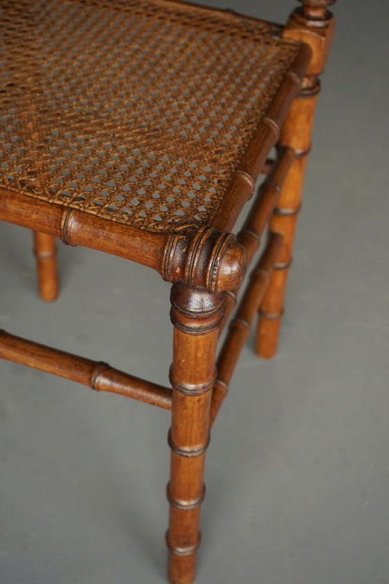 Antique American Faux Bamboo Side Chair – Dining chairs, Wood (photo 12 of 16)