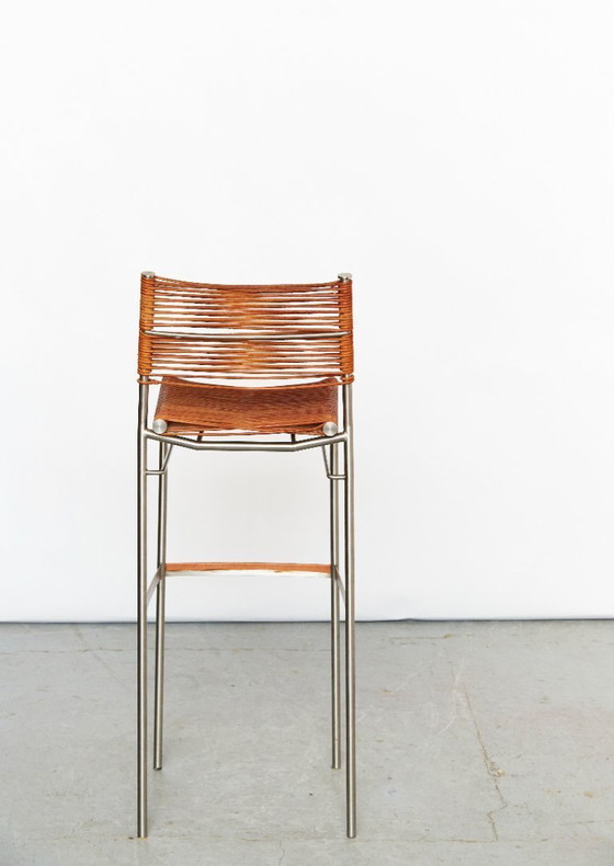 Image 1 of Pair Tito Agnoli Barstools "MissB" for Pierantonio Bonacina