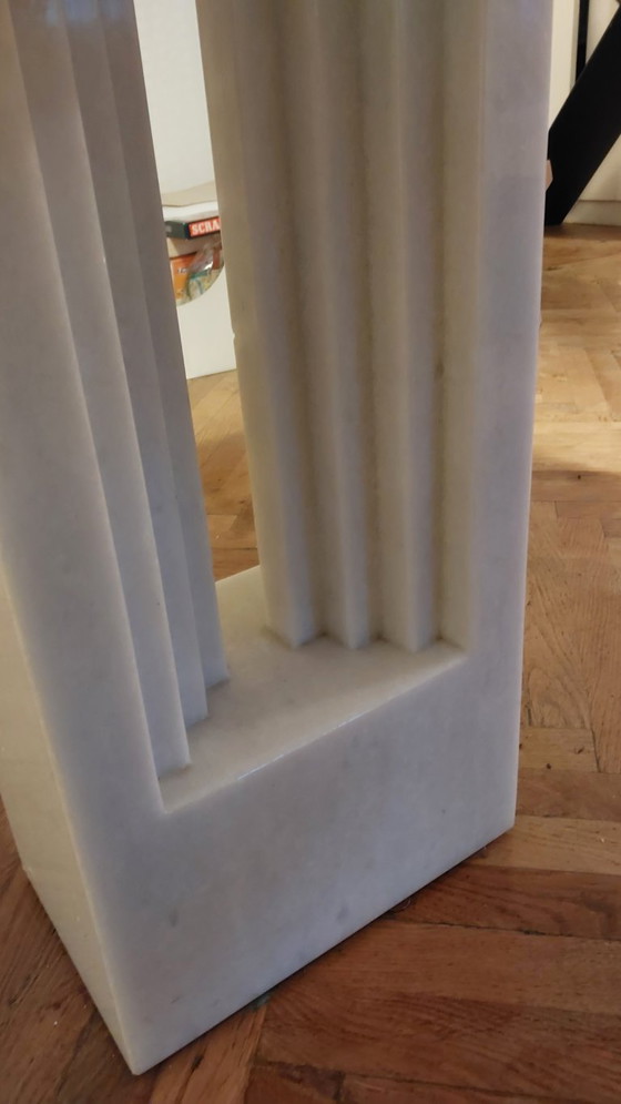 Image 1 of Mesa de comedor de mármol Delfi – Carlo Scarpa & Marcel Breuer – Gavina, Italia, alrededor de 1968–1969