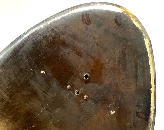 Aplique triangular Goffredo Reggiani RN en cobre y cristal opalino, Marrón (foto 9 de 10)