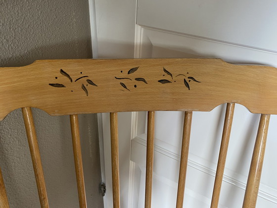 Image 1 of Sedia a dondolo vintage in legno anni '70