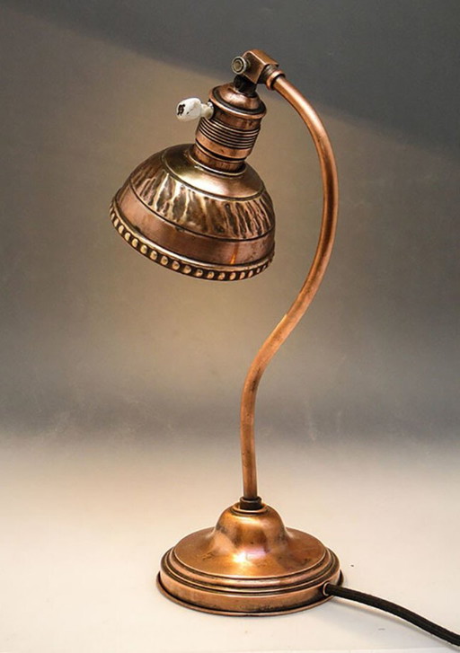 Art Nouveau Copper Table Lamp, Germany, Early 20th Century – tafellampen, Ceramic