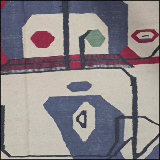 Tapiz tejido a mano Taureau V de Le Corbusier | Arte textil moderno (118 × 79 pulgadas) – Alfombras, Wool (photo 7 of 10)