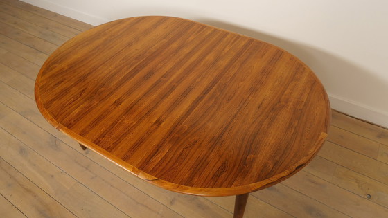 Image 1 of Table de salle à manger ronde vintage | Bois de rose | extensible