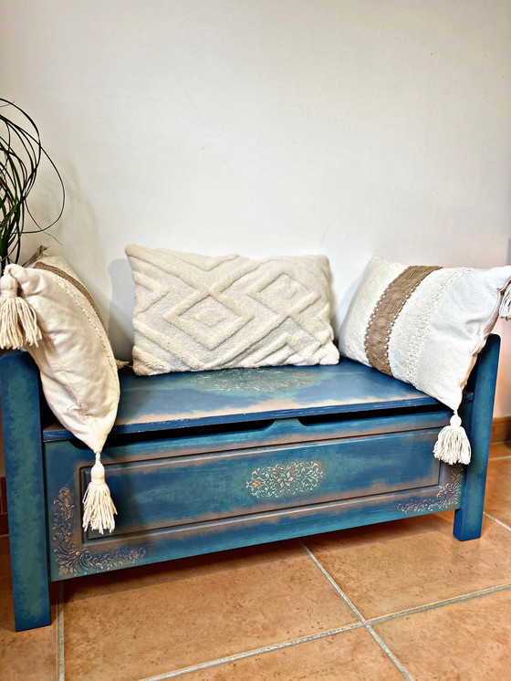 Image 1 of Petit coffre banc relooké