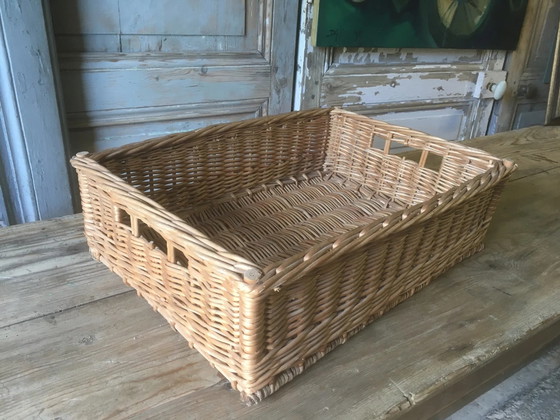 Cesta de panadero de mimbre – Objetos decorativos, Ratán, Vintage (photo 2 of 11)