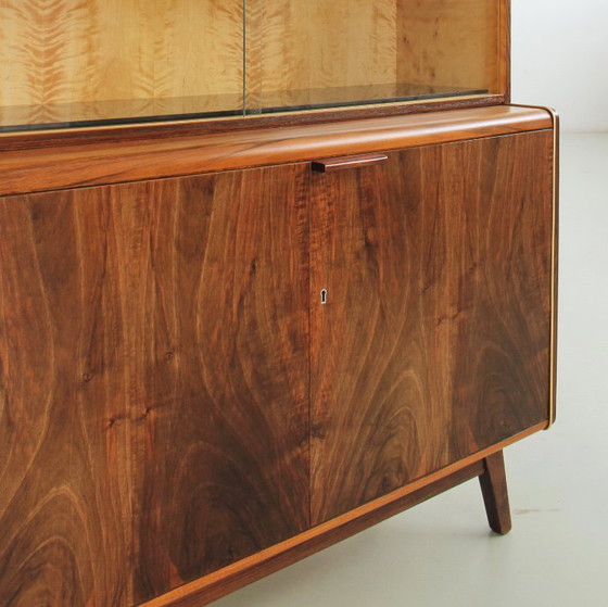 Image 1 of Mid-Century Highboard van Hubert Nepožitek & Bohumil Landsman, Vintage jaren 1960, volledig gerestaureerd