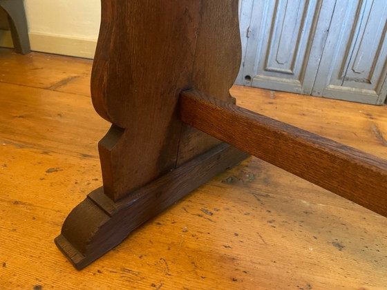 Lunga Panca da Chiesa in Rovere Francese 170 Cm. – Panche, Wood (photo 3 of 13)