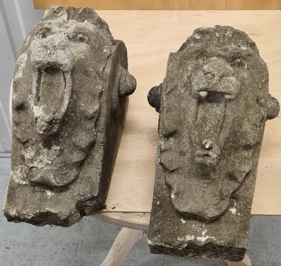 Antichi ornamenti a forma di leone in pietra – Set di 2 – Oggetti decorativi, Stone (photo 11 of 11)