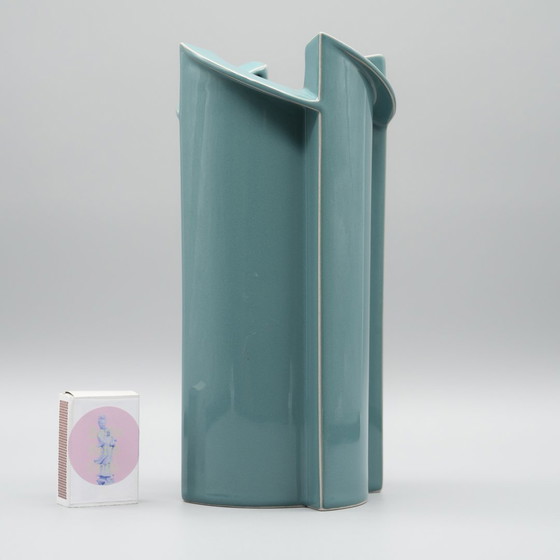 Image 1 of Jan van der Vaart para Rosenthal Jarrón de porcelana turquesa 1988