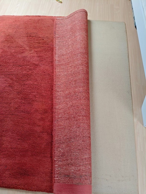 Tapis noué à la main, rouge, Laine (photo 6 sur 6)