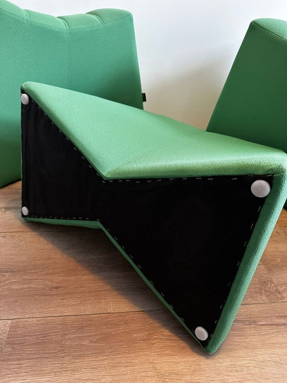 Image 1 of Taburete/puf NaughtOne Pinch design – verde – juego de 4