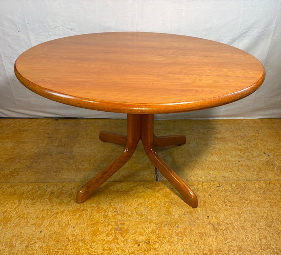 Image 1 of Mid Century Retro Teak Round Dining Table Danish, Circa 1960  A stylish mid century modern round teak dining table, Danish made 