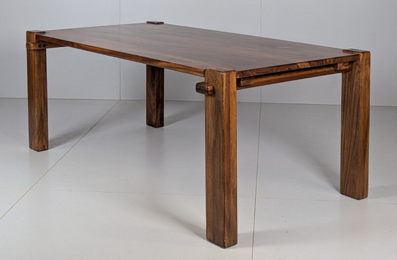Image 1 of Japandi solid wood dining table | Rain Tree wood | 193 x 99 x 76 cm