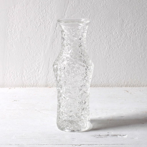 Mid-Century Pressed Glass Vase by Václav Hanuš: Czech Retro Decor