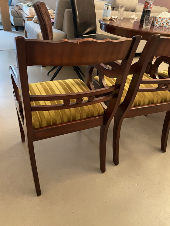 Set van 4 originele Heldense mahoniehouten eetkamerstoelen met armleuningen. Helden stoelen – Fauteuils, Wood (photo 5 of 5)
