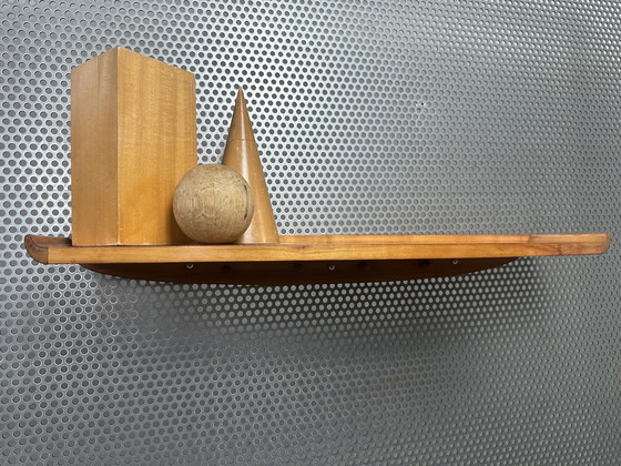 Image 1 of Vintage wall shelf with coat rack