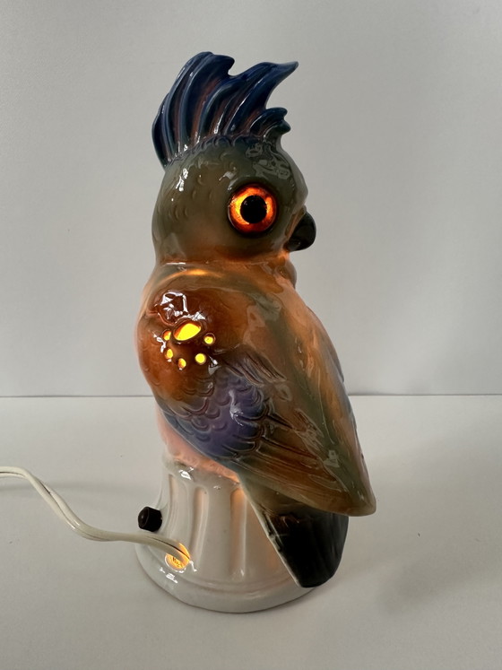 Image 1 of Art Deco (perfume) lamp - parrot
