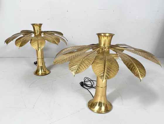 Image 1 of 2 lampes sculpturales/de table de Carlo Giorgi pour Bottega Gadda, modèle : Ippocastano, Italie, années 1970.