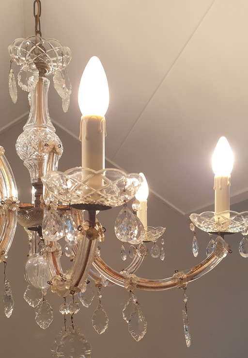 Lustre à six branches en cristal Maria Therisia