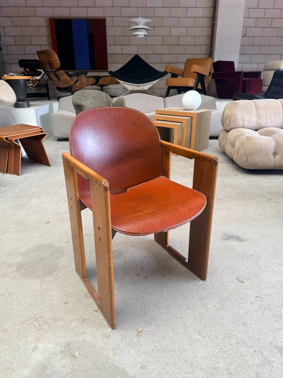 Sedia Vintage B&B Italia Dialogo Afra & Tobia Scarpa – Poltrone, Leather, Wood (photo 2 of 13)