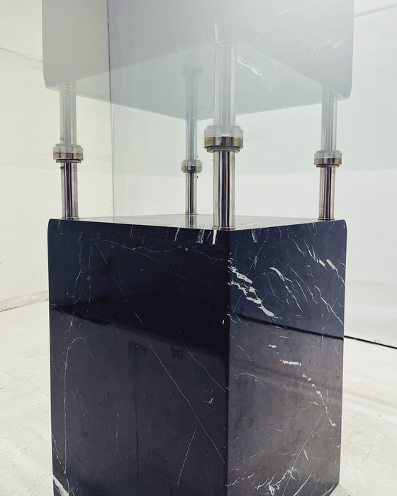 Image 1 of Table de salle à manger vintage Marbre Verre