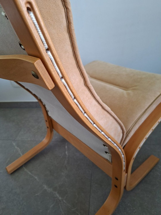 Vintage EKORNES Fauteuil – Showroommodel – Made In Norway – 2 zitsbanken, Polyester (photo 7 of 18)