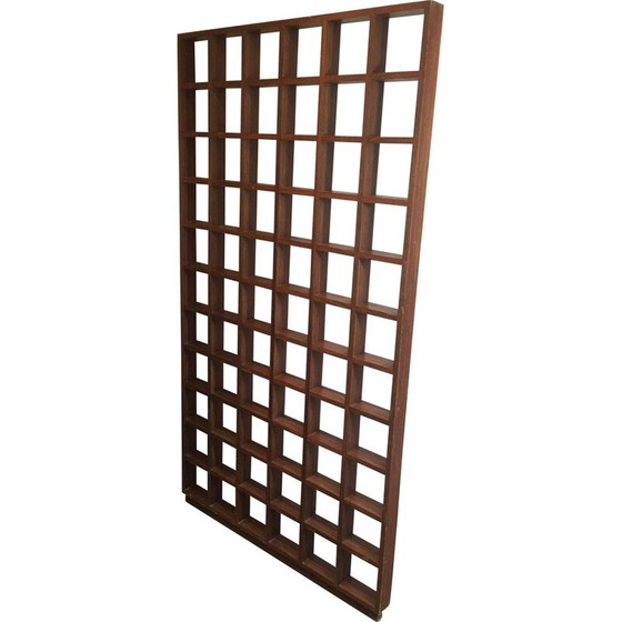 Image 1 of Vintage exotic wood divider shelf, 1970