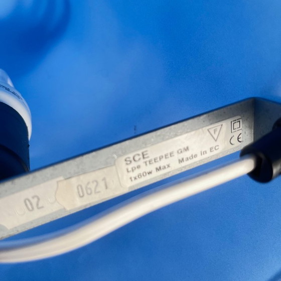 Image 1 of Lámpara de mesa tipi azul XXL SCE Habitat, 1980/90