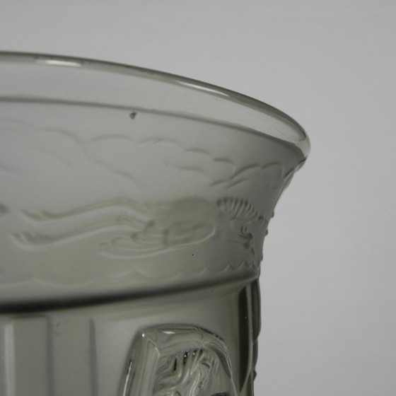 Image 1 of Art Deco vase with images of 6 ladies and 6 herons, 1930s