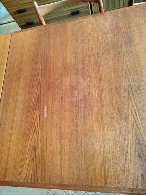 Image 1 of table de salle à manger extensible en teck vintage