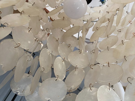 Suspension Lamp Chandelier Ceiling Light Mother-of-pearl Verner Panton vintage 1970 – Stone (photo 14 of 20)