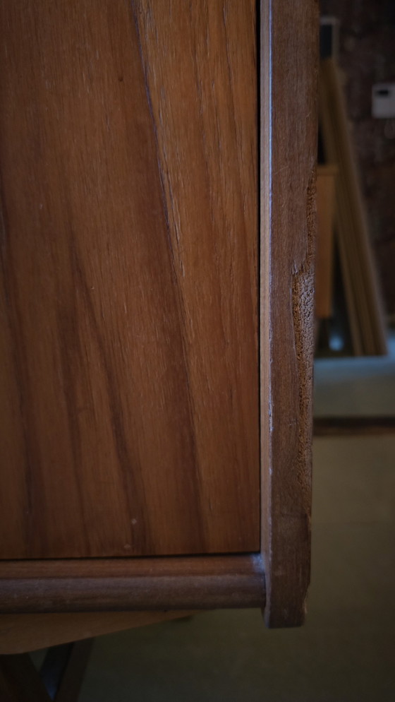 Image 1 of Danish Teak Highboard With Glass Windows