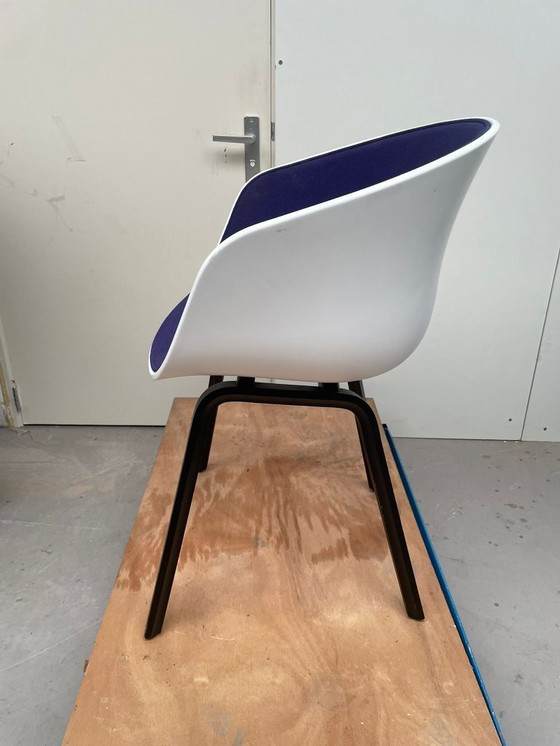Image 1 of 5x HAY about a chair AAC22 dining chairs white - Upholstered interior purple