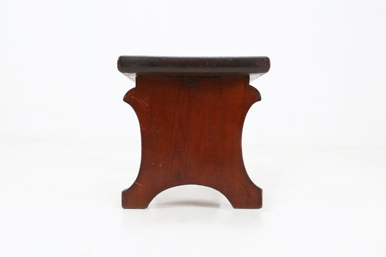 Image 1 of Rustic Hand-Crafted Wooden Stool, France ca. 1880