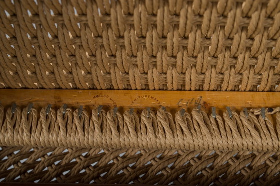 Image 1 of Dänische Teak Mod. 77 Esszimmerstühle mit Papierkordel von Niels O. Møller für J.L. Møllers, 1959, 5 Exemplare