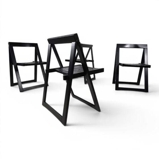 Image 1 of Set of 4 Aldo Jacobi Trieste Folding Chairs for Bazzani, 1960