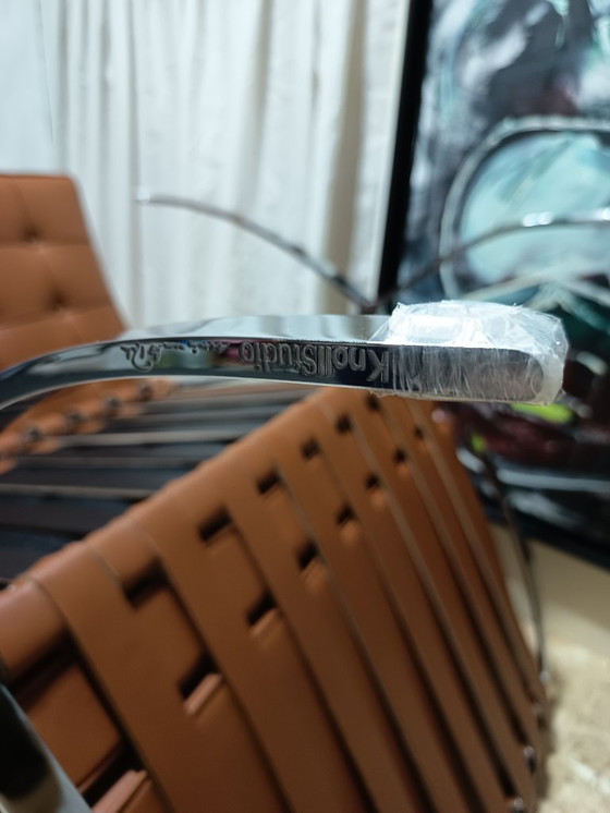 Image 1 of Sillones KNOLL Studio Barcelona (NUEVA Serie 2026) en piel natural (color coñac)