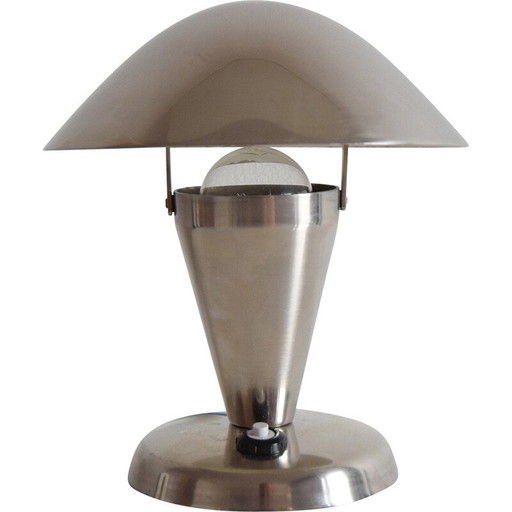 Vintage Tischlampe aus Chrom und Kunststoff, Tschechoslowakei 1930