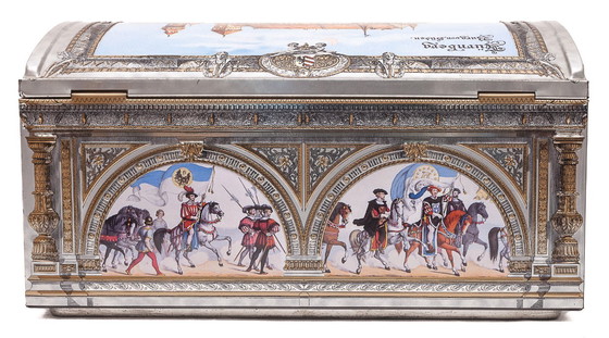 Image 1 of Tinplate biscuit tin by Otto Schmidt