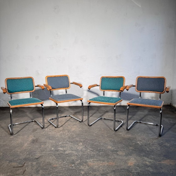 Image 1 of Ensemble de 4 chaises rembourrées de style Cesca par Stol Kamnik, années 1960