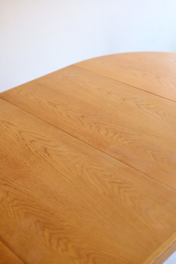 Extendable Oak Dining Table – Wood (photo 9 of 10)