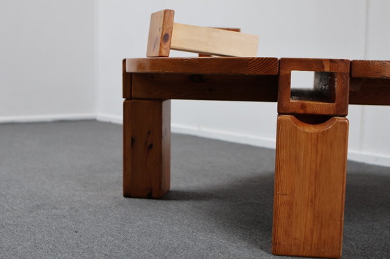 Image 1 of Brutalist Pine Coffee Table from Karl Andersson & Söner, Sweden, 1970s