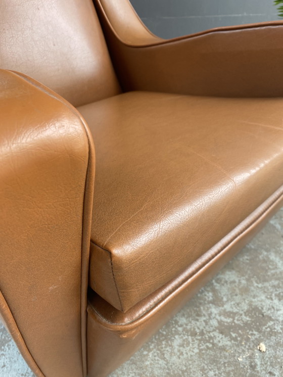 Image 1 of Skai Leren Clubfauteuil Jaren 60 Vintage