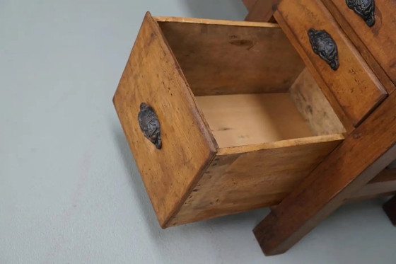 Image 1 of Banco da lavoro francese d'epoca per gioielliere/orologiaio in quercia e faggio, anni '30